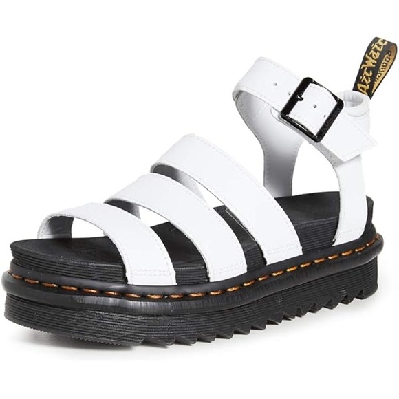 Dr. Martens Shoes - Dr. Martens Blaire Platform Sandal Leather White Size 6